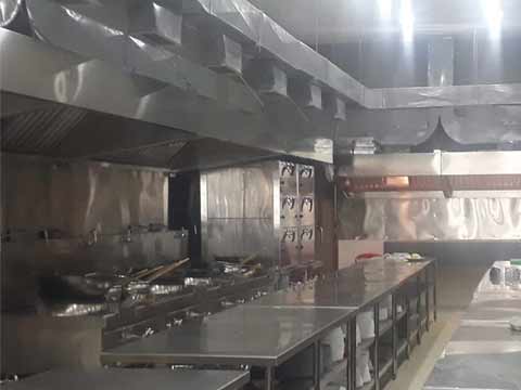 Kitchen Smoke hood in Hotel