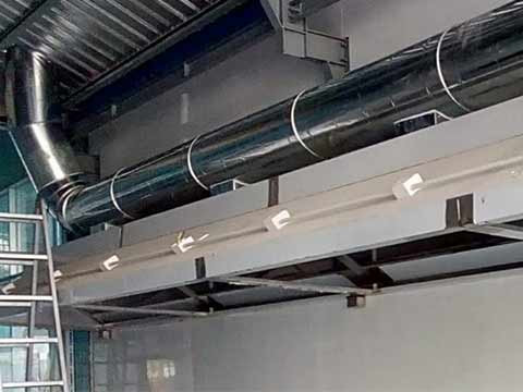 Air ducting and kitchen hood
